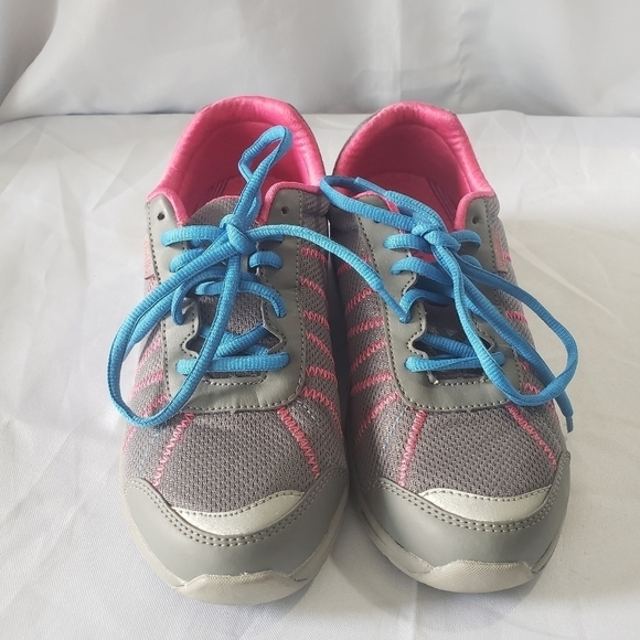 Vionic Alliance Sneakers Orthotic Comfort Womens Size 7 Wide Gray Pink Blue - Picture 2 of 11